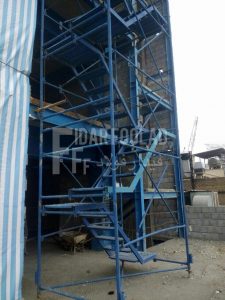 ساخت راه پله داربستی