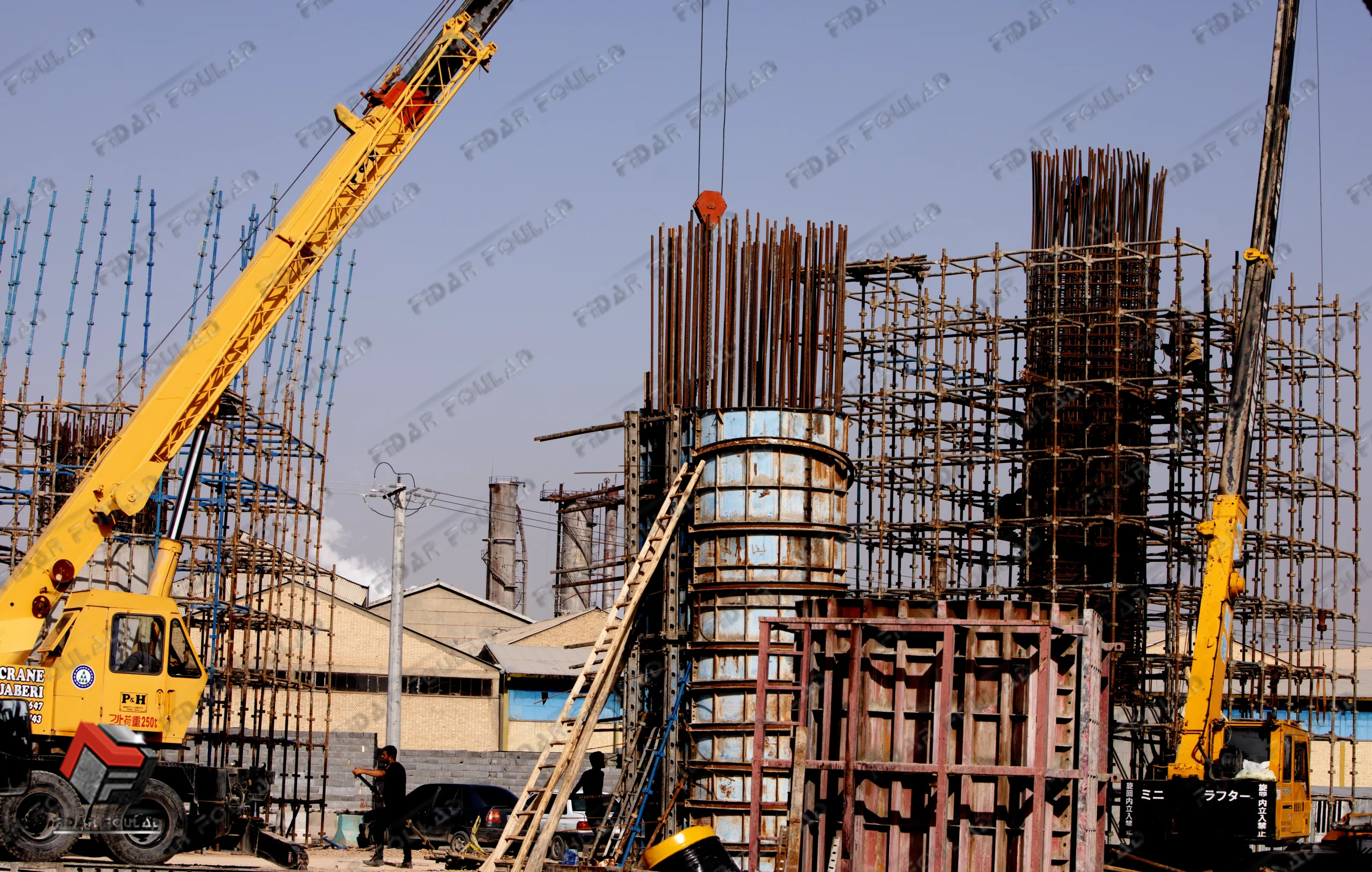 اجرای ستون بتنی