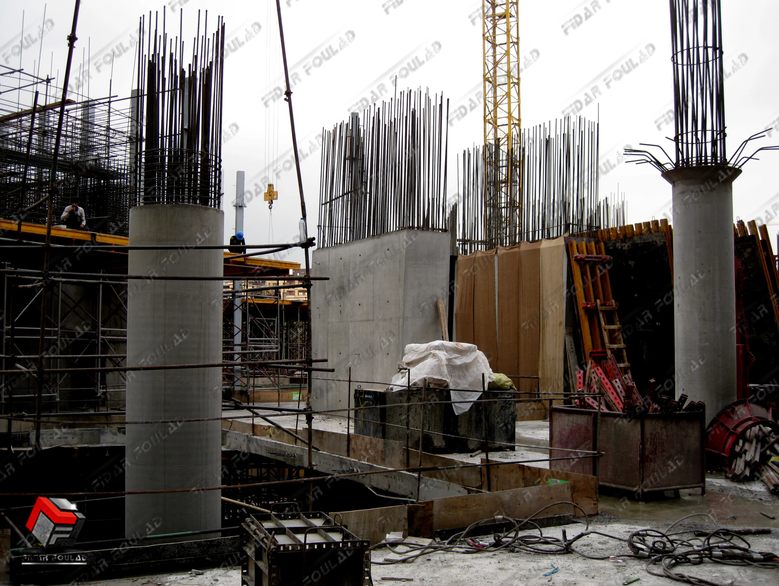 اجرای ستون بتنی