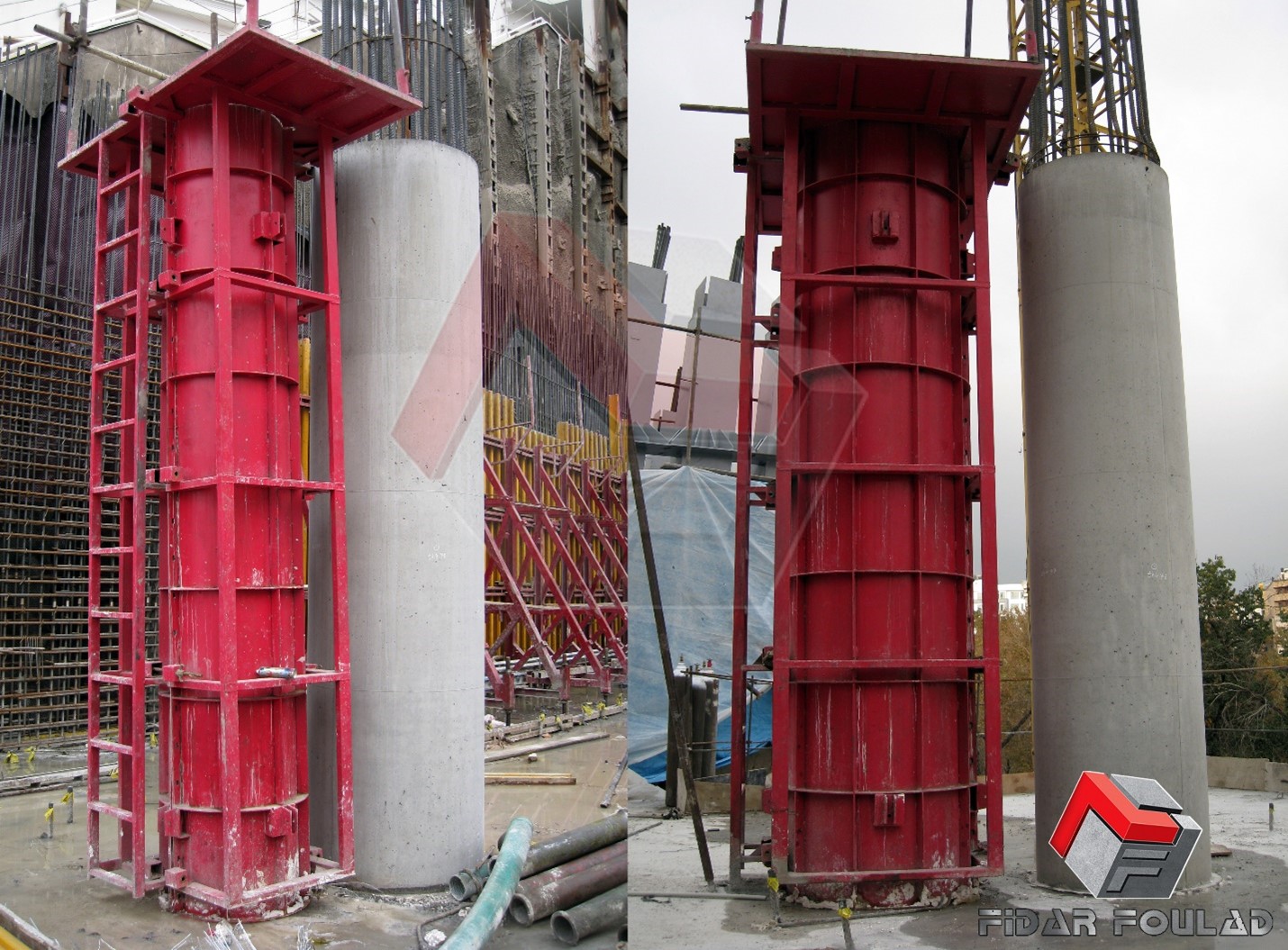 نحوه قالب بندی ستون بتنی